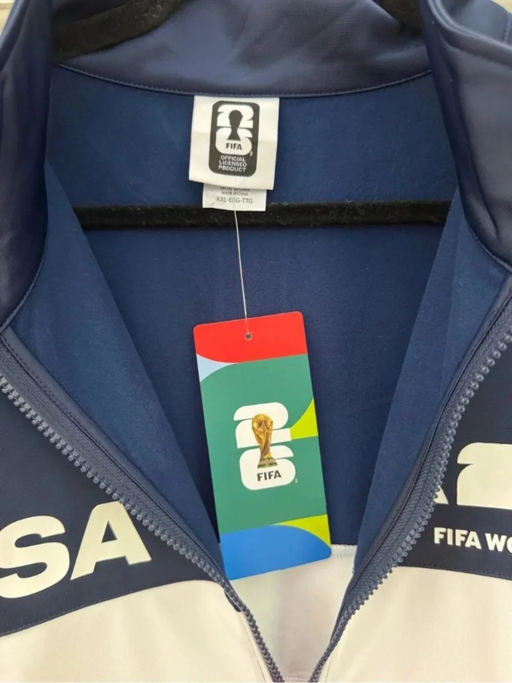 NEW Official FIFA World Cup Soccer 26 USA Track Jacket NWT XXL Full Zip